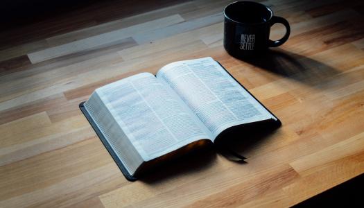 bible and coffee