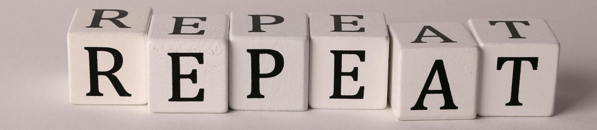 Blocks spelling REPEAT