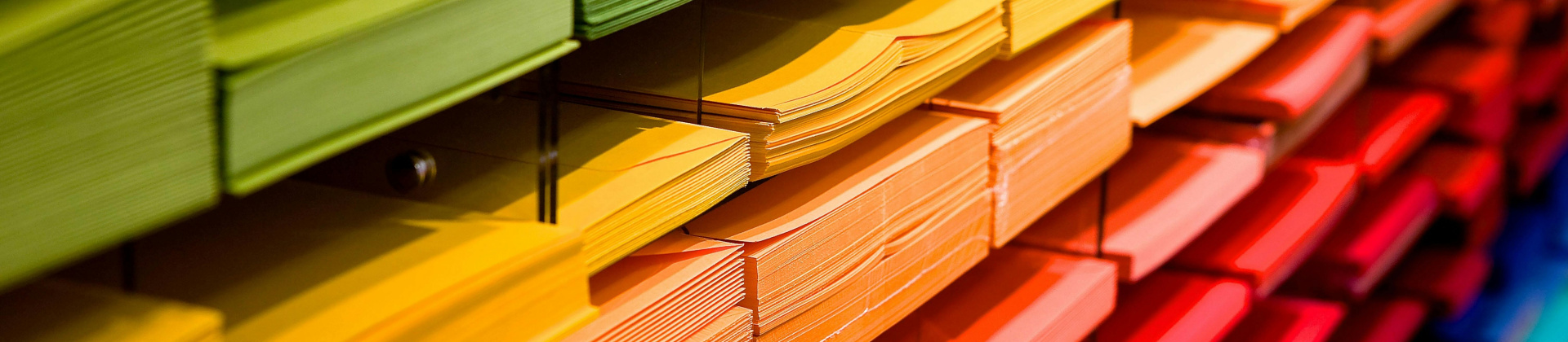 Paper organized by color