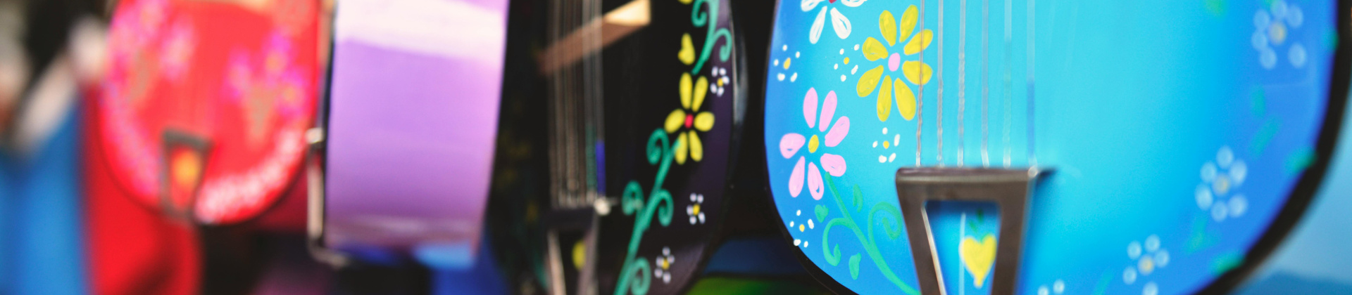 colorful guitars
